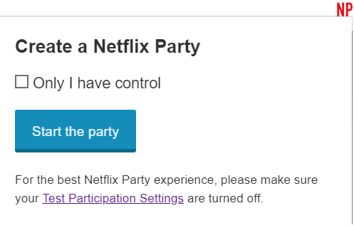 Netflix Party oda kurma
