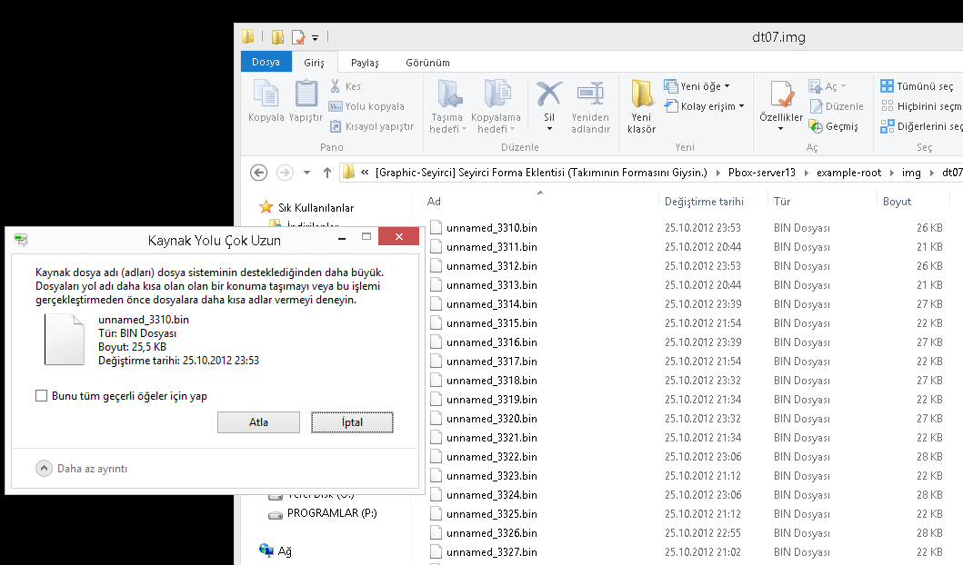 Dosya Yolu Çok Uzun Hatası ve Çözümü